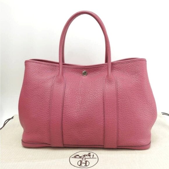 Hermes Garden Party 36 PM Negonda Leather Tote Bag Pink Handbag Purse - Picture 1 of 7